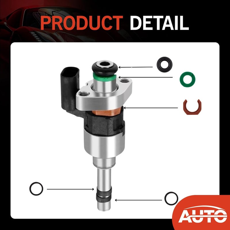 AUTO OCCASION Automotive Fuel Injector Seal Kit Compatible with 2016-2019 Buick Encore Chevrolet Cruze Equinox Malibu 2018-2020 GMC Terrain Replace 55577403 - Image 3